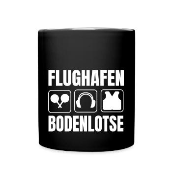 Flughafen Bodenlotse Marshaller Beruf Luftfahrt - Tasse einfarbig - Schwarz - Vorne