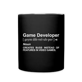 Game Developer Meaning - Full Colour Mug - black - Front