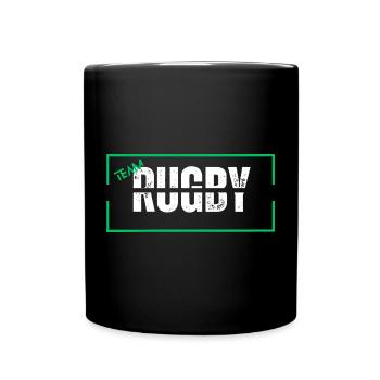 Team rugby green - Full Colour Mug - black - Front