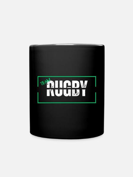 Mannschaft Rugby grün - Tasse einfarbig - Schwarz