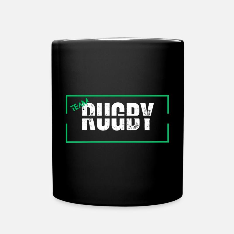 Mannschaft Rugby grün - Tasse einfarbig - Schwarz