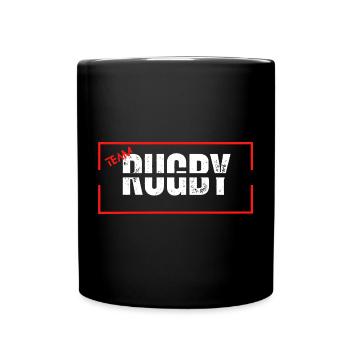 Team rugby red - Full Colour Mug - black - Front