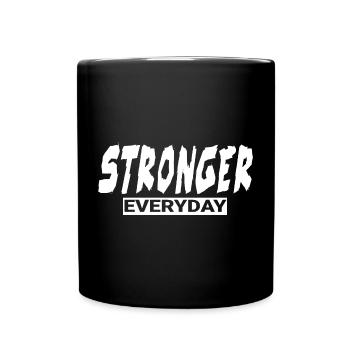 Plus fort cadeau de gymnastique drôle au quotidien - Mug uni - noir - Devant