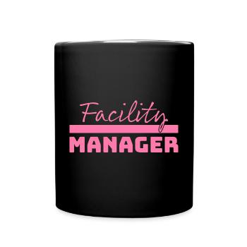 Tshirt Facility Manager pink - Full Colour Mug - black - Front