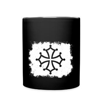 Okzitanien Geschenk Frankreich Okzitanisch Wappen - Tasse einfarbig - Schwarz - Vorne