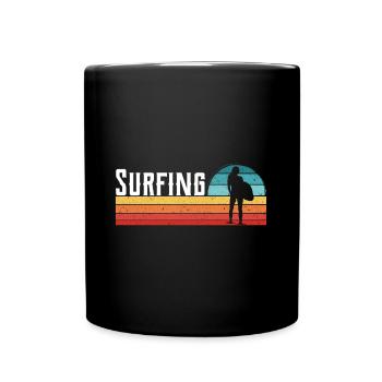 Surfer Surfer Rétro Vintage - Mug uni - noir - Devant