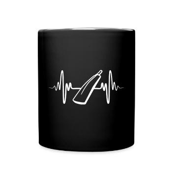 Battement de cœur de batte de cricket - Mug uni - noir - Devant