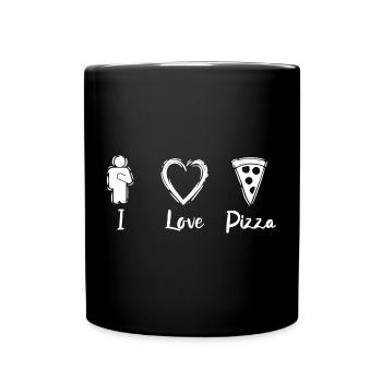 J’adore la pizza - Mug uni - noir - Devant