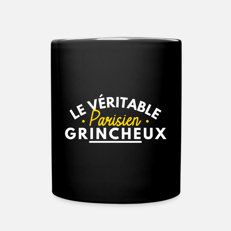 Le véritable parisien grincheux - Mug uni - noir