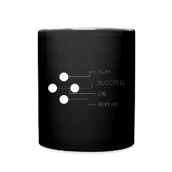 Gaming Geschenk, Gaming T-Shirt, Gaming Konsole - Tasse einfarbig - Schwarz - Vorne