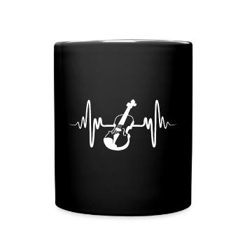Violon rétro - Mug uni - noir - Devant