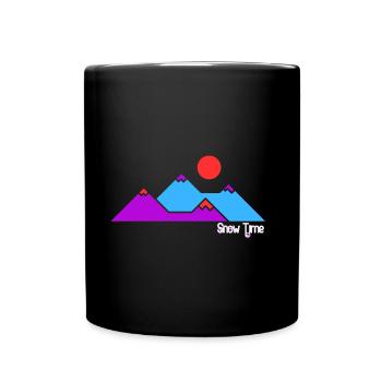 Snow time ! SWEATSHIRT SKI Pour skier confort - Mug uni - noir - Devant