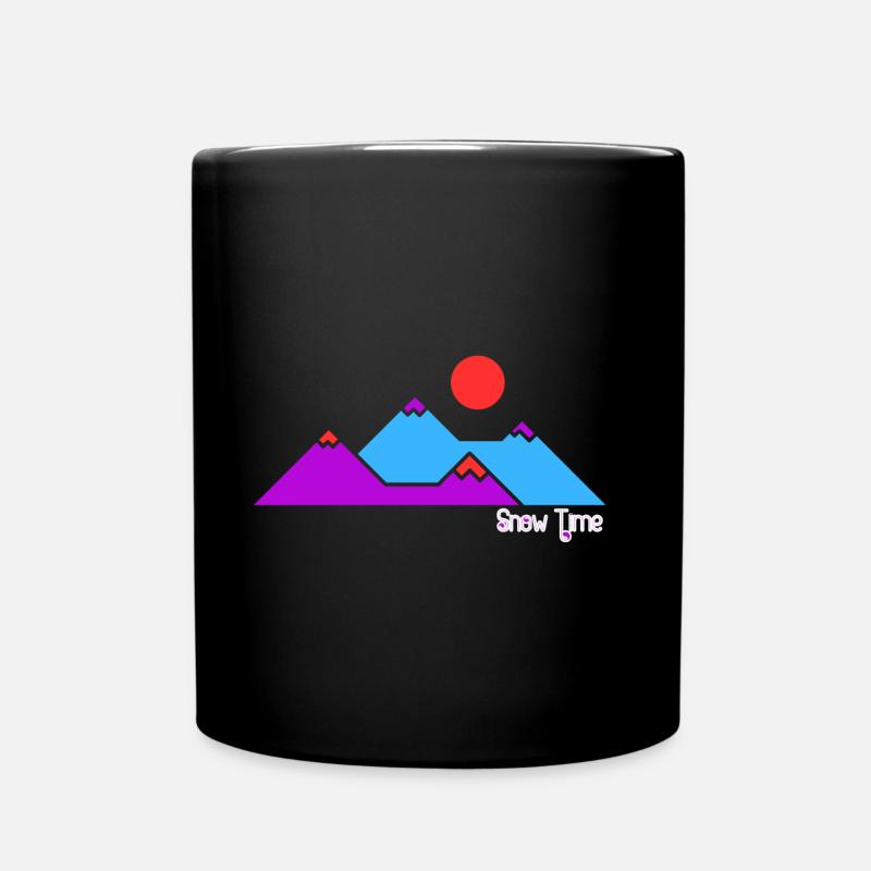 Snow time! SKI SWEATSHIRT For skiing comfort - Full Colour Mug - black