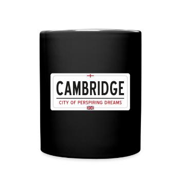 Ortsschild von Cambridge - Tasse einfarbig - Schwarz - Vorne