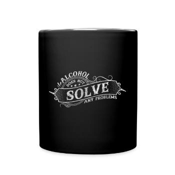 Bière Arrêter la vie - Mug uni - noir - Devant