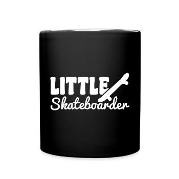 Lustiger kleiner Skateboarder - Tasse einfarbig - Schwarz - Vorne