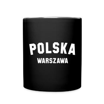 WARSZAWA Polska Warsaw Poland - Tasse einfarbig - Schwarz - Vorne