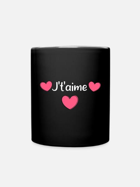 Ich liebe dich Valentinstag - Tasse einfarbig - Schwarz