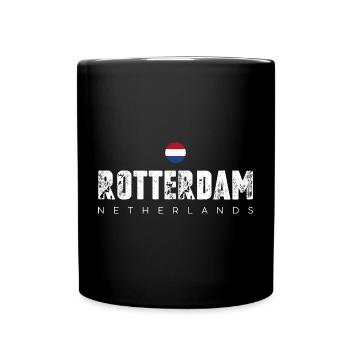 Rotterdam Bold City Emblem - Tasse einfarbig - Schwarz - Vorne