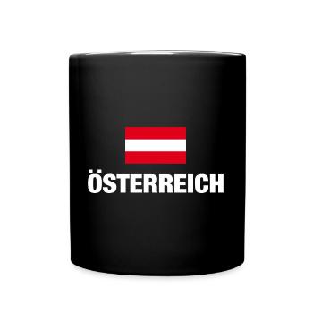 Austria, Austrian Flag, Austria Gift - Full Colour Mug - black - Front