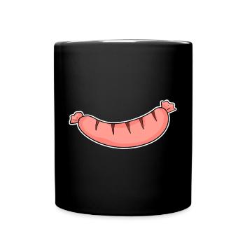 Motif de saucisse - Mug uni - noir - Devant