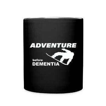 AVENTURE EN SNOWBOARD - Mug uni - noir - Devant