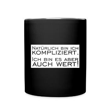 Of course I'm complicated - Full Colour Mug - black - Front