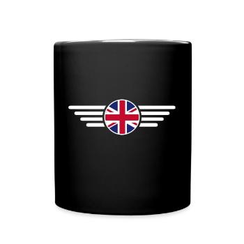 Vereinigtes Königreich Stil T-Shirt - Tasse einfarbig - Schwarz - Vorne