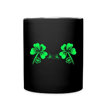 BH St Patricks Day Kleeblatt Bra Bikini - Tasse einfarbig - Schwarz - Vorne