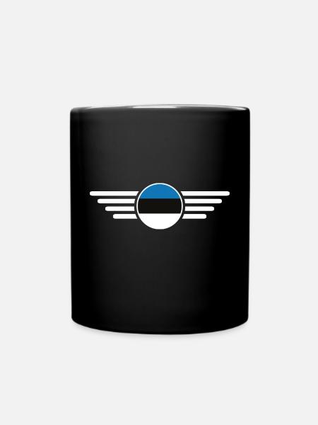 Estland Stil Design T-Shirt - Tasse einfarbig - Schwarz