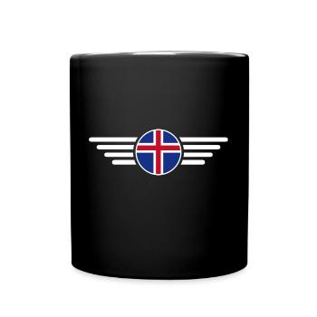 Island Stil Design T-Shirt - Tasse einfarbig - Schwarz - Vorne