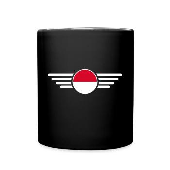 Monaco Stil Design T-Shirt - Tasse einfarbig - Schwarz - Vorne