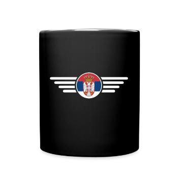 T-shirt design de style Serbie - Mug uni - noir - Devant