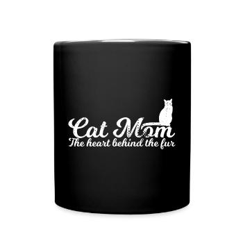 Mère chat - Mug uni - noir - Devant