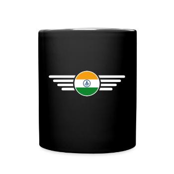 Indien Farbenpracht T-Shirt - Tasse einfarbig - Schwarz - Vorne