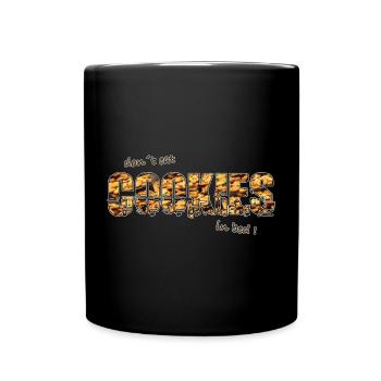 Ne mangez pas de COOKIES au lit - Mug uni - noir - Devant