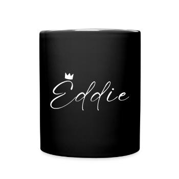 Eddie Name König T-Shirt Geschenk Männer - Tasse einfarbig - Schwarz - Vorne