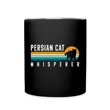 Perser Katze Katzendame Katzenfreund Katzenmama - Tasse einfarbig - Schwarz - Vorne