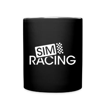 simracing Fahrer Logo sim racer icon Auto - Tasse einfarbig - Schwarz - Vorne