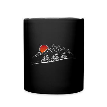Bicycle Tour Mountains Bicycle Nature Excursion - Full Colour Mug - black - Front