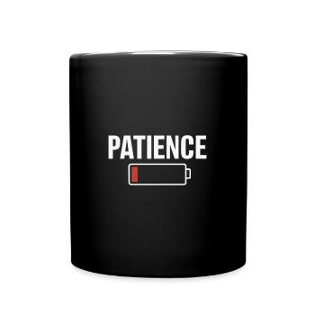 Battery Battery Patience Work Stress - Full Colour Mug - black - Front