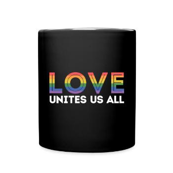 LGBT Pride Month - Love unite us all - Full Colour Mug - black - Front