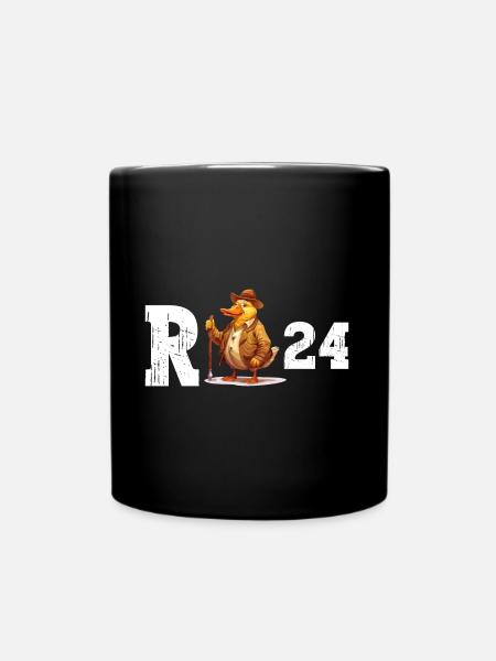Rente 2024 Ente Rentner Rentnerin Ruhestand Lustig - Tasse einfarbig - Schwarz