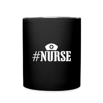 Nurse Krankenschwester Spruch Statement Beruf - Tasse einfarbig - Schwarz - Vorne