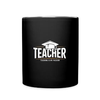 Teacher Teacher Pupil School Profession - Full Colour Mug - black - Front