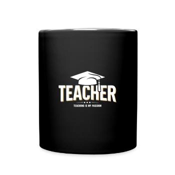 Teacher Teacher School Profession - Full Colour Mug - black - Front
