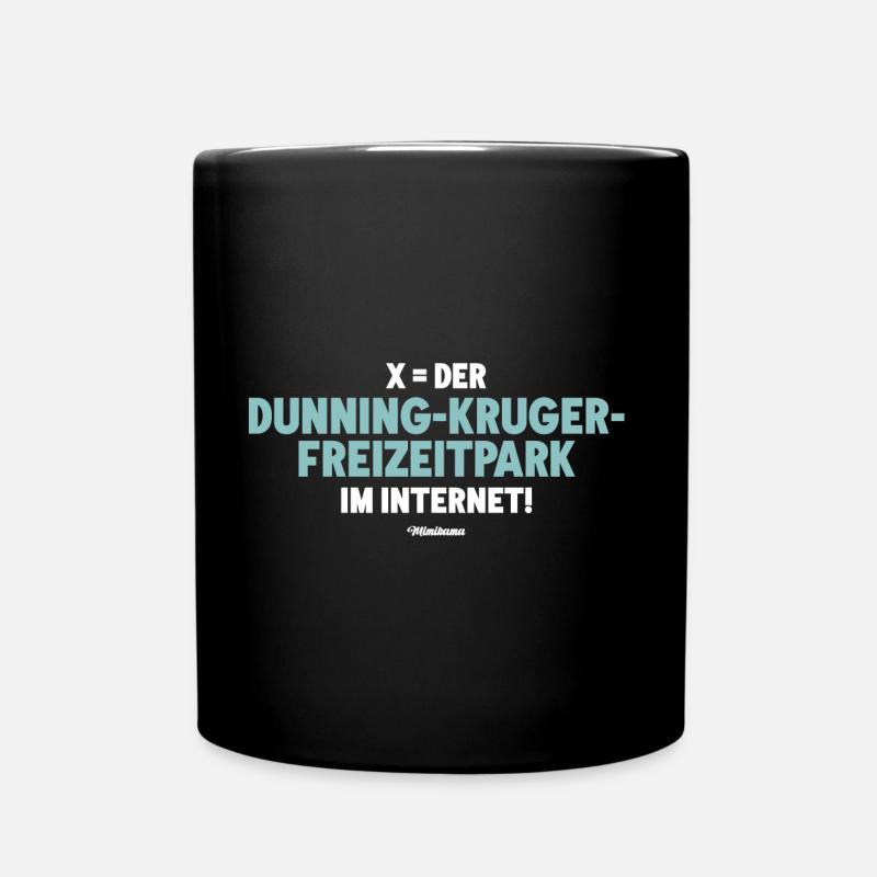 Dunning-Kruger Funpark Online - Tasse einfarbig - Schwarz