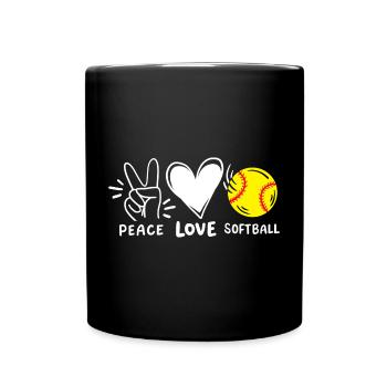 Softball-Spieler Softball - Tasse einfarbig - Schwarz - Vorne