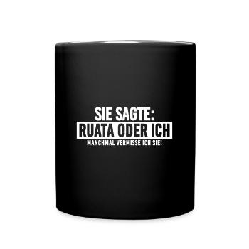 Funny saying Ruata Rutenfest Ravensburg - Full Colour Mug - black - Front