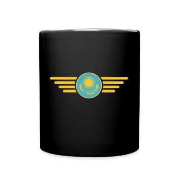 J’aime le Kazakhstan, T-shirt design de style élégance - Mug uni - noir - Devant